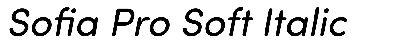 Sofia Pro Soft Italic